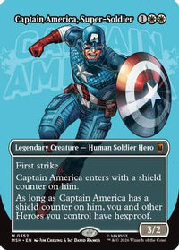 Captain America, Super-Soldier (Borderless) (0352) -  Foil (MSH-352) - Marvel Super Heroes