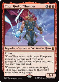 Thor, God of Thunder -  Foil (MSH-156) - Marvel Super Heroes