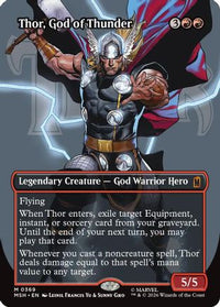 Thor, God of Thunder (Borderless) (0369) -  Foil (MSH-369) - Marvel Super Heroes