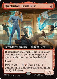 Quicksilver, Brash Blur (Extended Art) -  Foil (MSH-412) - Marvel Super Heroes