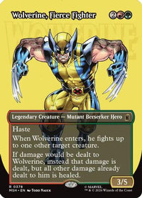 Wolverine, Fierce Fighter (Borderless) -  Foil (MSH-378) - Marvel Super Heroes