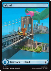 Island (0435) (Surge Foil) -  Foil (MSH-435) - Marvel Super Heroes