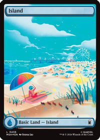 Island (0436) (Surge Foil) -  Foil (MSH-436) - Marvel Super Heroes