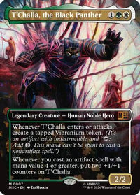 T'Challa, the Black Panther (Borderless) -  (MSC-007) - Commander: Marvel Super Heroes