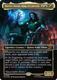 Doctor Doom, King of Latveria (Borderless) (Surge Foil) -  Foil (MSC-880) - Commander: Marvel Super Heroes