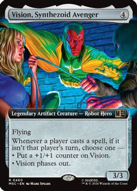 Vision, Synthezoid Avenger (Extended Art) -  Foil (MSC-460) - Commander: Marvel Super Heroes