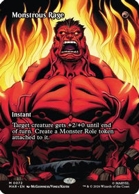Monstrous Rage (Borderless) -  Foil (MAR-072) - Marvel Universe Eternal-Legal