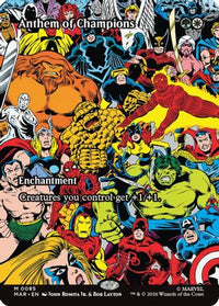 Anthem of Champions (Borderless) -  Foil (MAR-085) - Marvel Universe Eternal-Legal