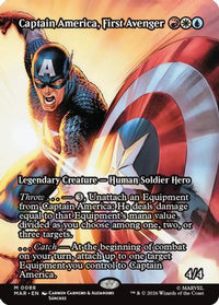 Captain America, First Avenger (Borderless) -  Foil (MAR-088) - Marvel Universe Eternal-Legal