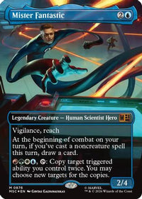 Mister Fantastic (Borderless) (Surge Foil) -  Foil (MSC-876) - Commander: Marvel Super Heroes