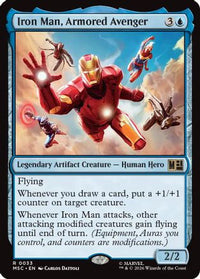 Iron Man, Armored Avenger (Surge Foil) -  Foil (MSC-033) - Commander: Marvel Super Heroes