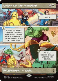 Origin of the Avengers (Borderless) -  Foil (MSH-298) - Marvel Super Heroes
