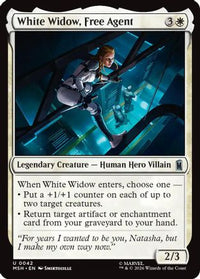 White Widow, Free Agent -  Foil (MSH-042) - Marvel Super Heroes