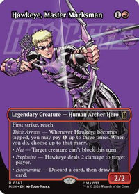 Hawkeye, Master Marksman (Borderless) -  Foil (MSH-367) - Marvel Super Heroes