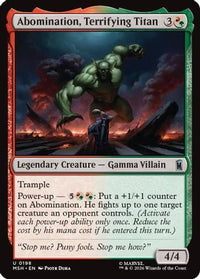 Abomination, Terrifying Titan -  Foil (MSH-198) - Marvel Super Heroes