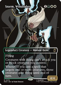 Storm, Windrider (Borderless) -  Foil (MSH-375) - Marvel Super Heroes