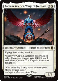 Captain America, Wings of Freedom -  Foil (MSH-010) - Marvel Super Heroes