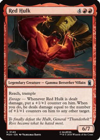 Red Hulk -  (MSH-149) - Marvel Super Heroes