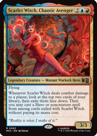 Scarlet Witch, Chaotic Avenger -  (MSC-093) - Commander: Marvel Super Heroes