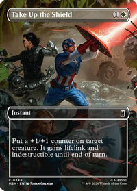 Take Up the Shield (Borderless) -  Foil (MSH-348) - Marvel Super Heroes