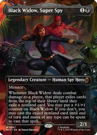 Black Widow, Super Spy (Borderless) (0347) -  Foil (MSH-347) - Marvel Super Heroes
