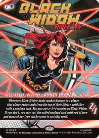 Black Widow, Super Spy (Borderless) (0393) -  Foil (MSH-393) - Marvel Super Heroes