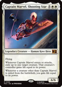 Captain Marvel, Shooting Star -  Foil (MSC-589) - Commander: Marvel Super Heroes