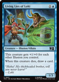 Living Lies of Loki -  Foil (MSC-627) - Commander: Marvel Super Heroes