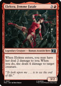 Elektra, Femme Fatale -  (MSC-687) - Commander: Marvel Super Heroes
