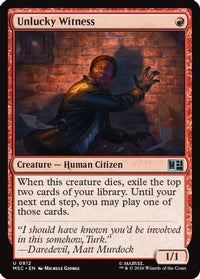 Unlucky Witness -  Foil (MSC-812) - Commander: Marvel Super Heroes