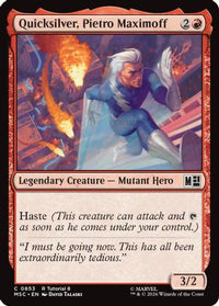Quicksilver, Pietro Maximoff (0853) -  (MSC-853) - Commander: Marvel Super Heroes