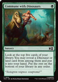 Commune with Dinosaurs -  Foil (MSC-814) - Commander: Marvel Super Heroes