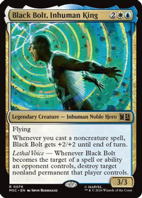 Black Bolt, Inhuman King -  (MSC-076) - Commander: Marvel Super Heroes