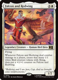 Falcon and Redwing (Surge Foil) -  Foil (MSC-014) - Commander: Marvel Super Heroes