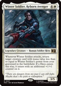 Winter Soldier, Reborn Avenger (Surge Foil) -  Foil (MSC-027) - Commander: Marvel Super Heroes