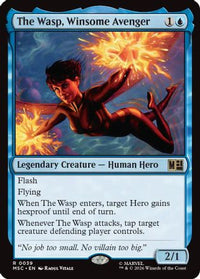The Wasp, Winsome Avenger (Surge Foil) -  Foil (MSC-039) - Commander: Marvel Super Heroes