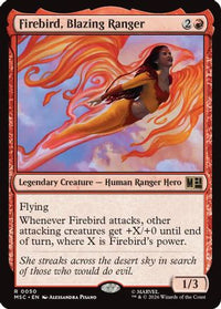 Firebird, Blazing Ranger (Surge Foil) -  Foil (MSC-050) - Commander: Marvel Super Heroes