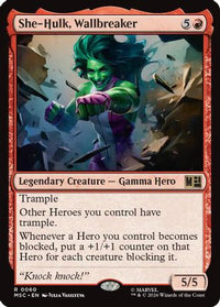 She-Hulk, Wallbreaker (Surge Foil) -  Foil (MSC-060) - Commander: Marvel Super Heroes