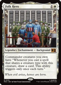 Folk Hero (Surge Foil) -  Foil (MSC-132) - Commander: Marvel Super Heroes