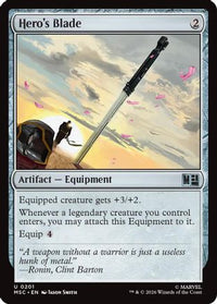 Hero's Blade (Surge Foil) -  Foil (MSC-201) - Commander: Marvel Super Heroes