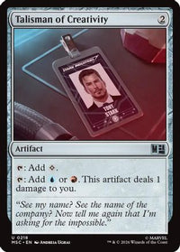 Talisman of Creativity (Surge Foil) -  Foil (MSC-218) - Commander: Marvel Super Heroes