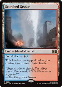 Scorched Geyser (Surge Foil) -  Foil (MSC-264) - Commander: Marvel Super Heroes