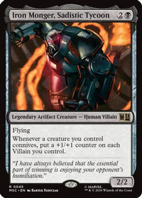 Iron Monger, Sadistic Tycoon (Surge Foil) -  Foil (MSC-045) - Commander: Marvel Super Heroes