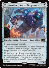Tri-Sentinel, Act of Vengeance (Surge Foil) -  Foil (MSC-115) - Commander: Marvel Super Heroes