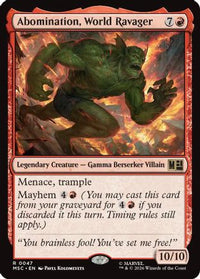 Abomination, World Ravager -  (MSC-047) - Commander: Marvel Super Heroes