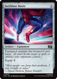 Swiftfoot Boots (Surge Foil) -  Foil (MSC-216) - Commander: Marvel Super Heroes