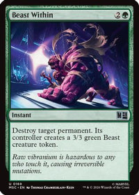 Beast Within (Surge Foil) -  Foil (MSC-169) - Commander: Marvel Super Heroes