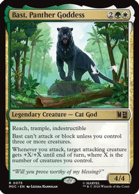 Bast, Panther Goddess (Surge Foil) -  Foil (MSC-075) - Commander: Marvel Super Heroes
