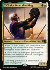 T'Chaka, Venerable King (Surge Foil) -  Foil (MSC-098) - Commander: Marvel Super Heroes