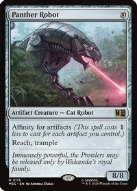 Panther Robot (Surge Foil) -  Foil (MSC-113) - Commander: Marvel Super Heroes